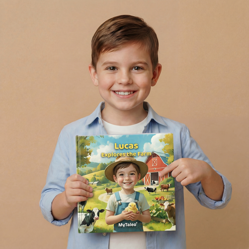 Boy Explores the Farm