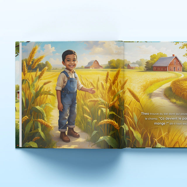 Le garçon explore la ferme