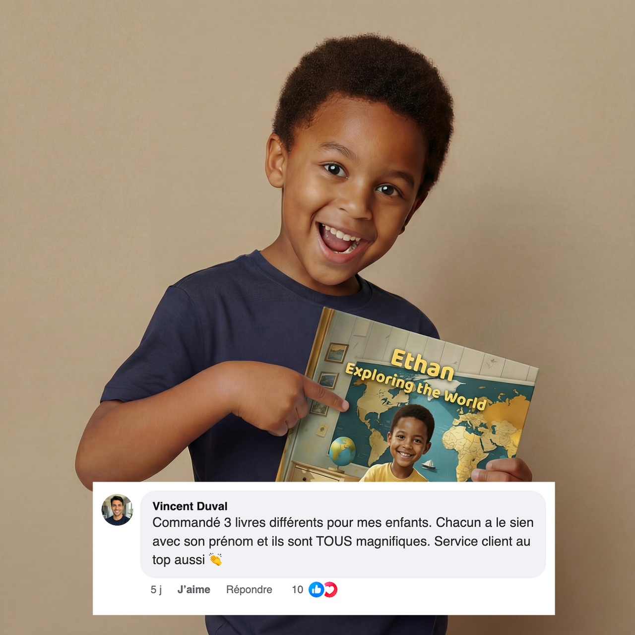 Le garçon qui explore le monde